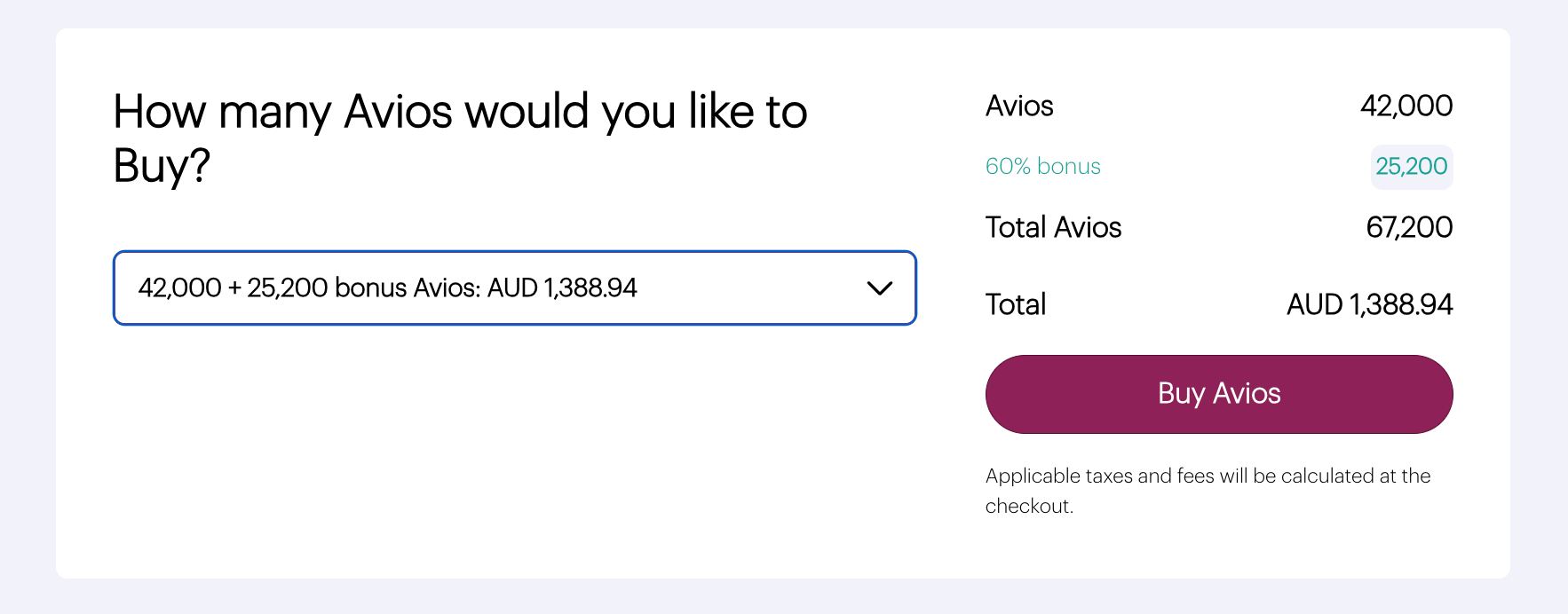Buy Qatar Airways Avios Points