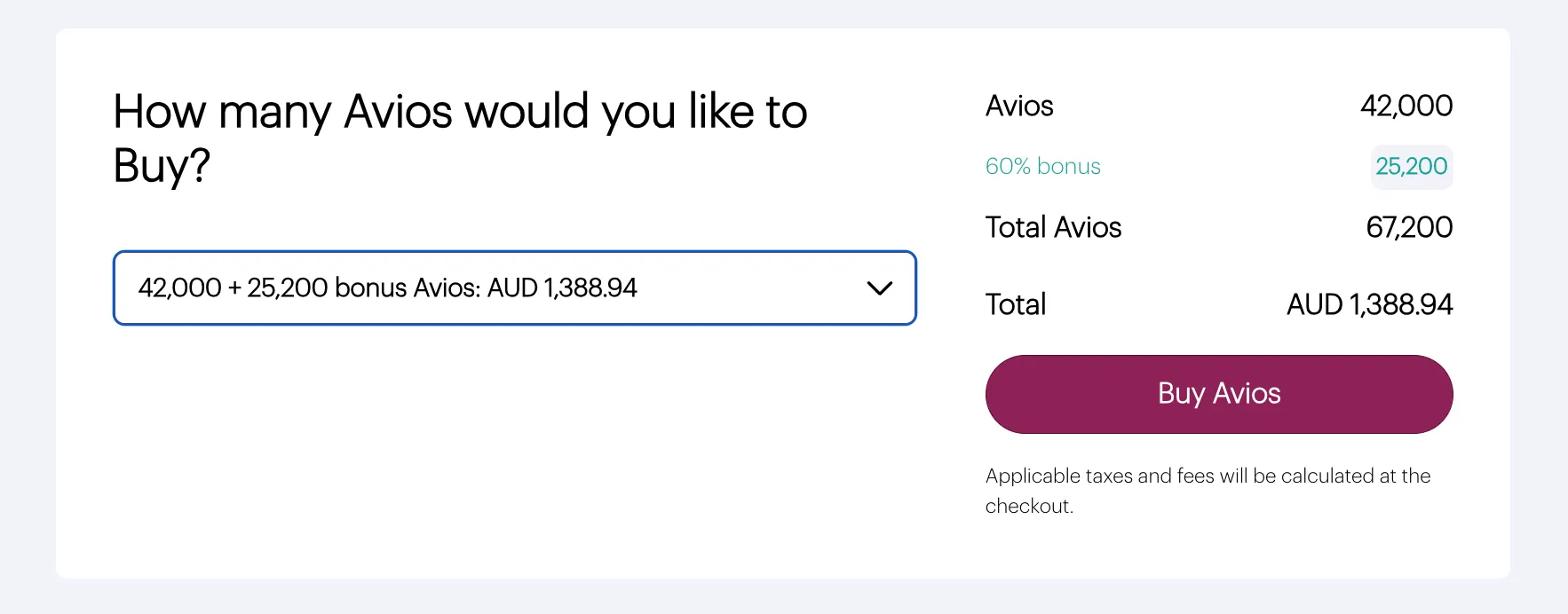 Buy Qatar Airways Avios Points