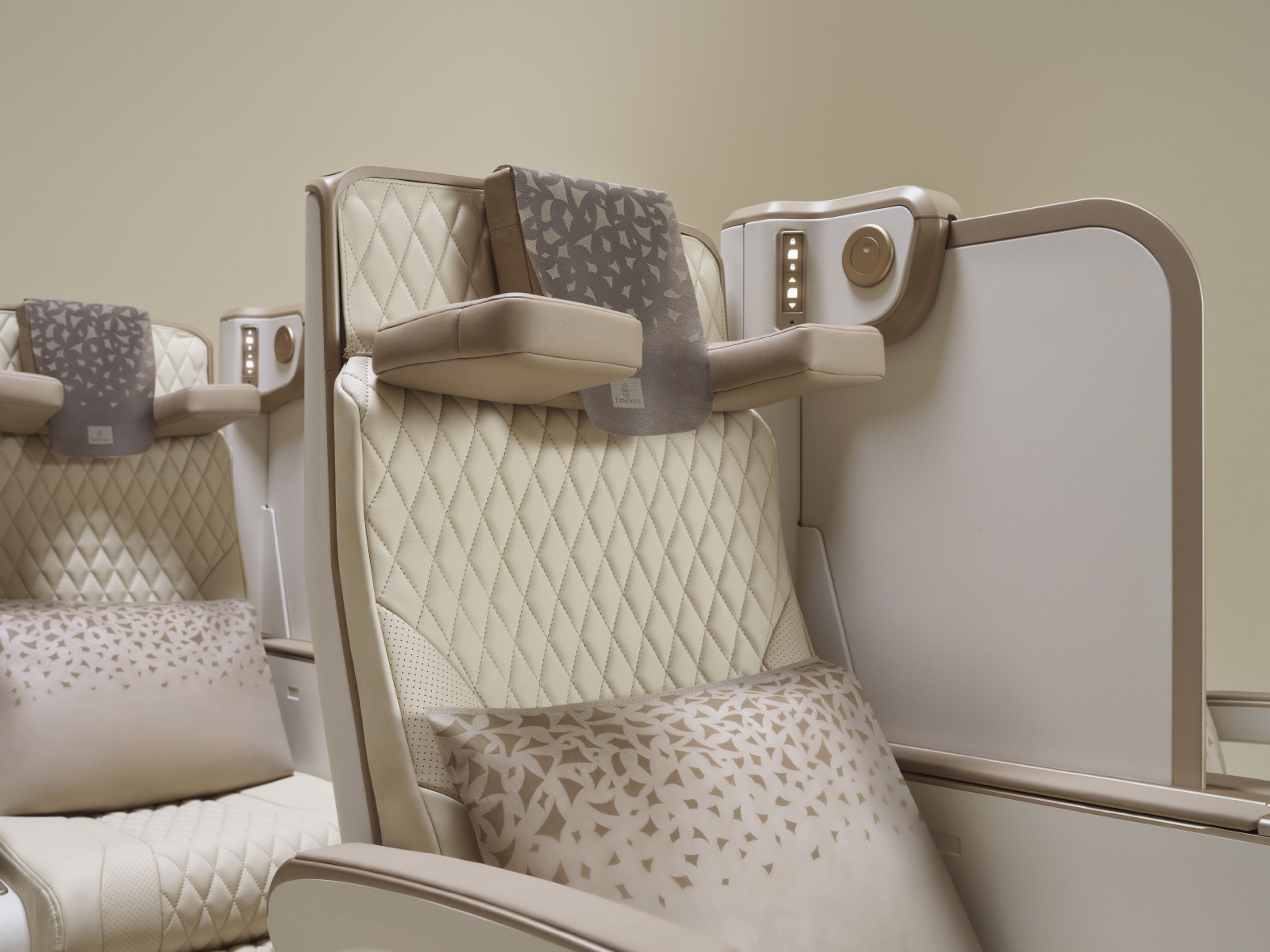 Emirates new headrest in premium economy