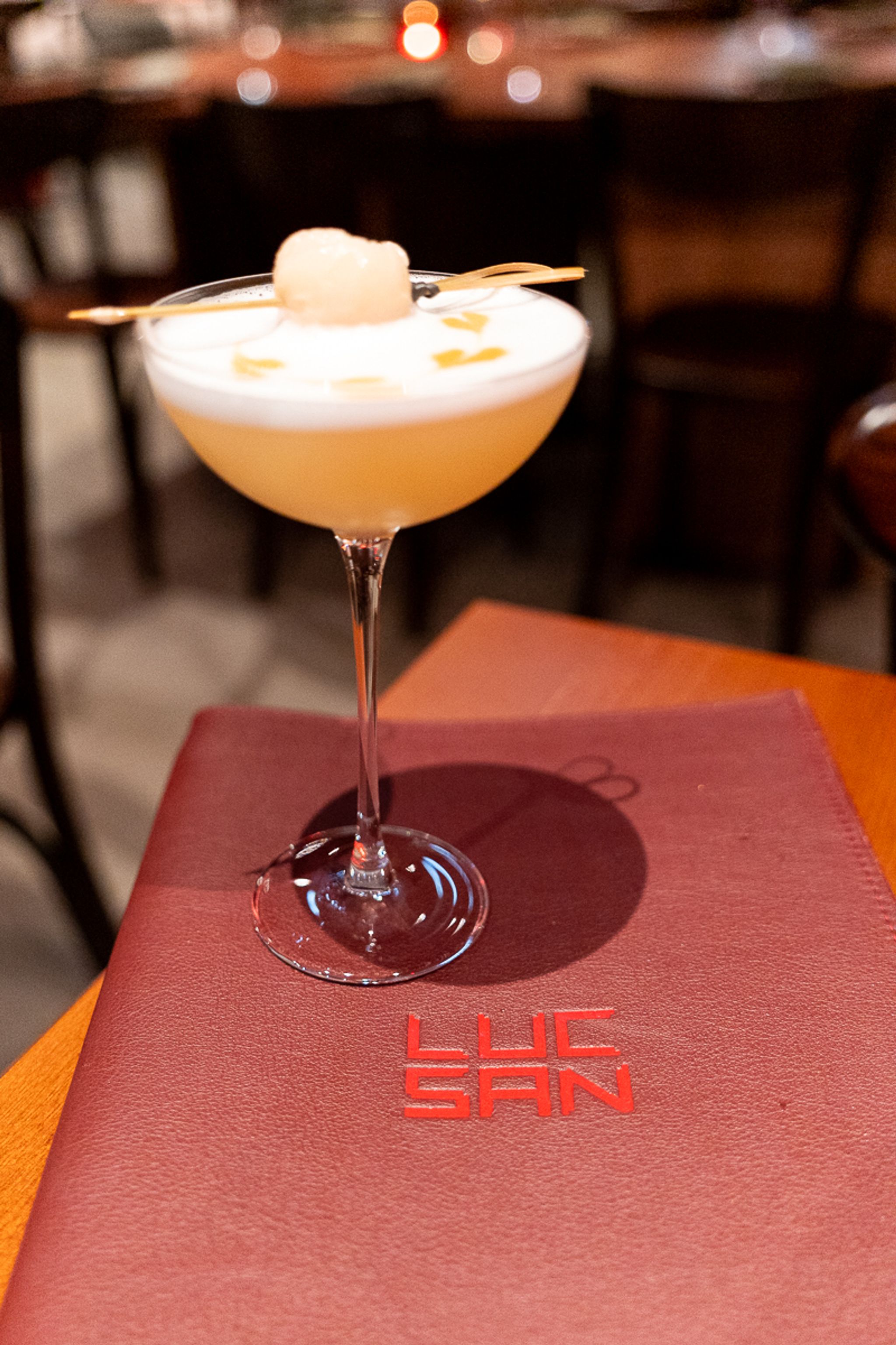 Cocktail on a Luc-San menu at Hotel Indigo Sydney Potts Point