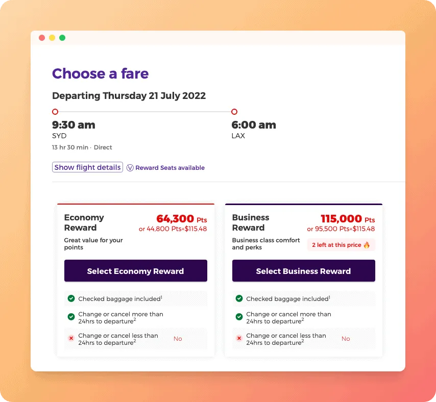 Use velocity points to book United business