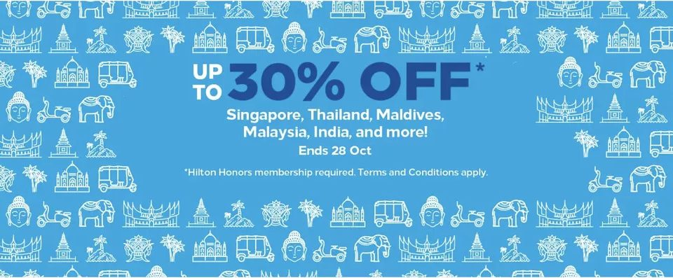 Hilton October Sale Up to 30% Discount