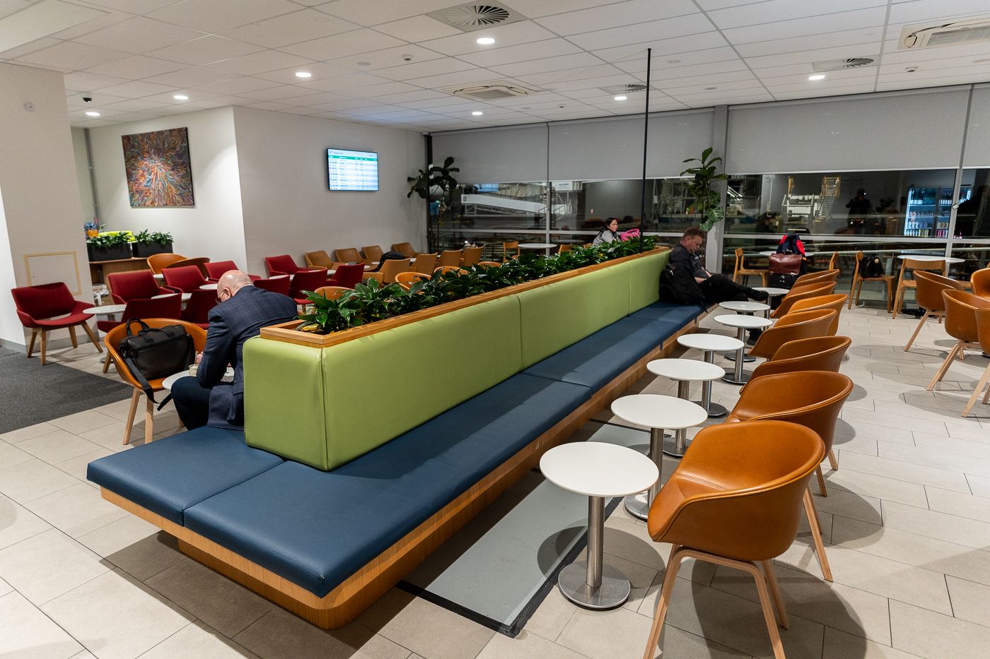 Hobart's temporary Qantas Club.