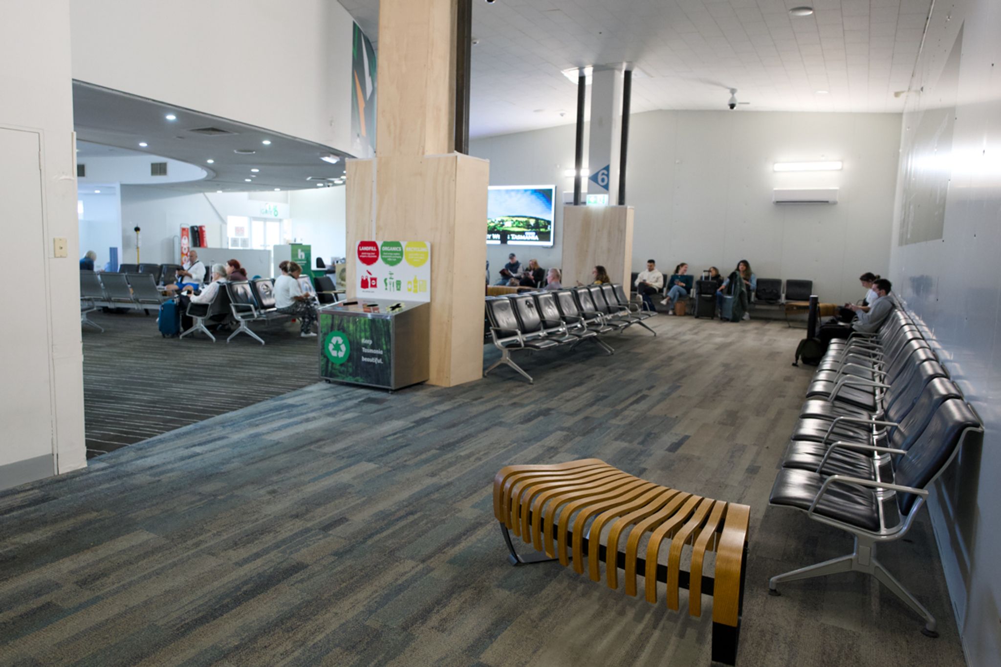 Hobart Airport's international departure gate 