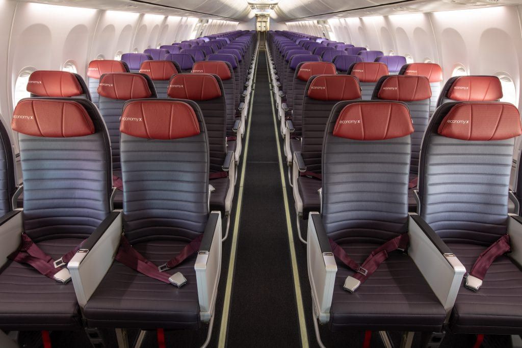 Virgin Australia Boeing 737 cabin with Economy X seats