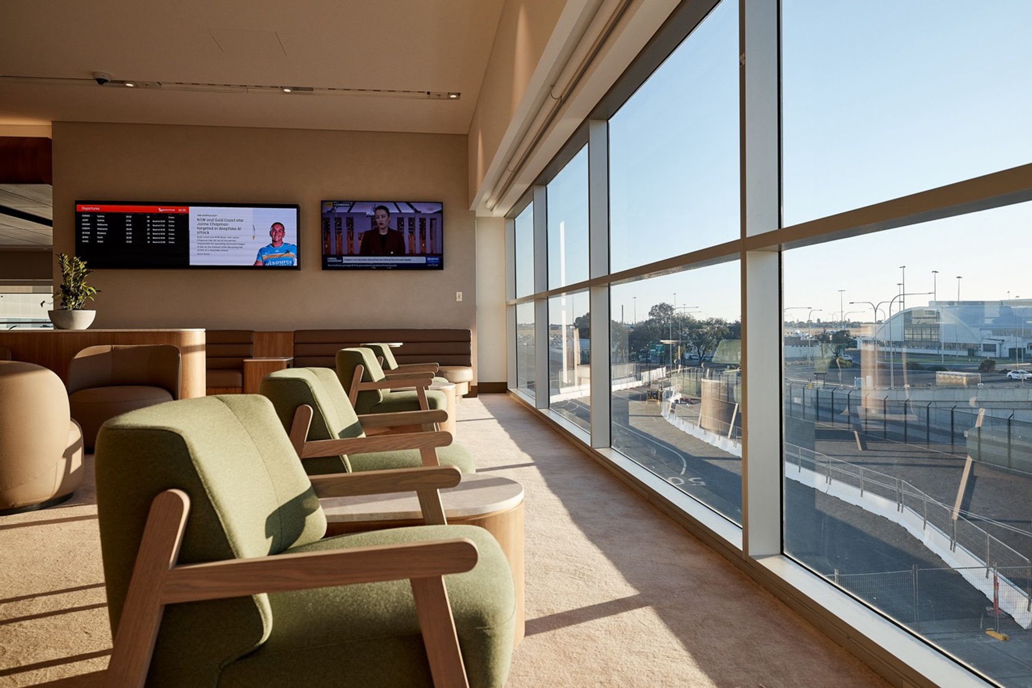 Qantas Business Lounge Adelaide seating options