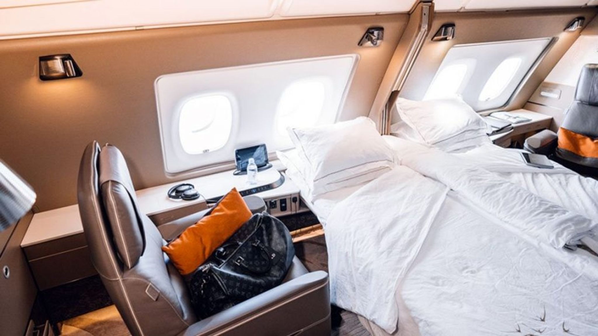 Singapore Airlines New A380 First Class Double Bed