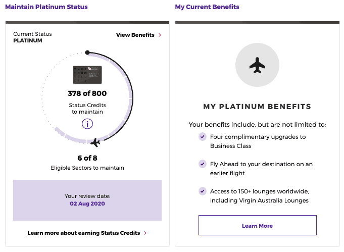 Virgin Australia Gives Free Frequent Flyer Status Points Platinum Benefits
