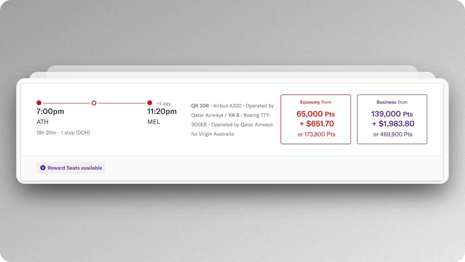 Velocity Slaps Huge "Fuel Fee" On Qatar Airways Redemptions