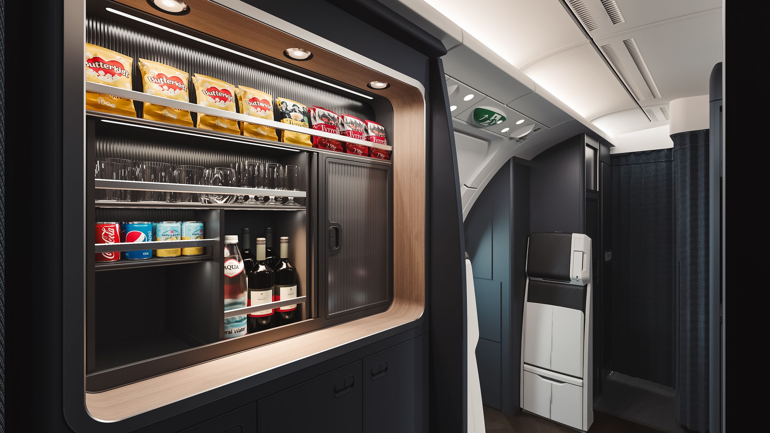 British Airways A380 Club Kitchen snack bar