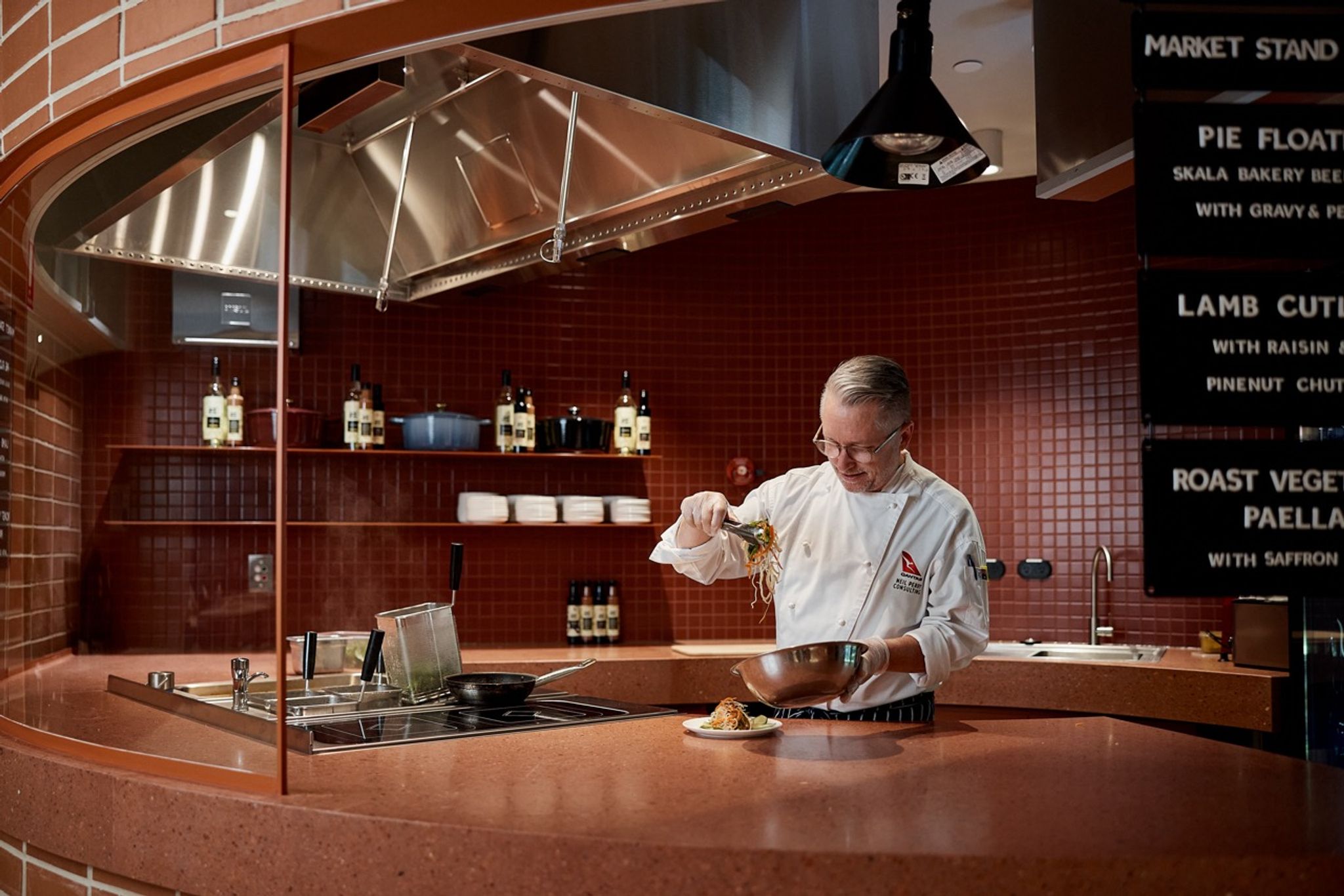 Qantas Business Lounge Adelaide food & beverage