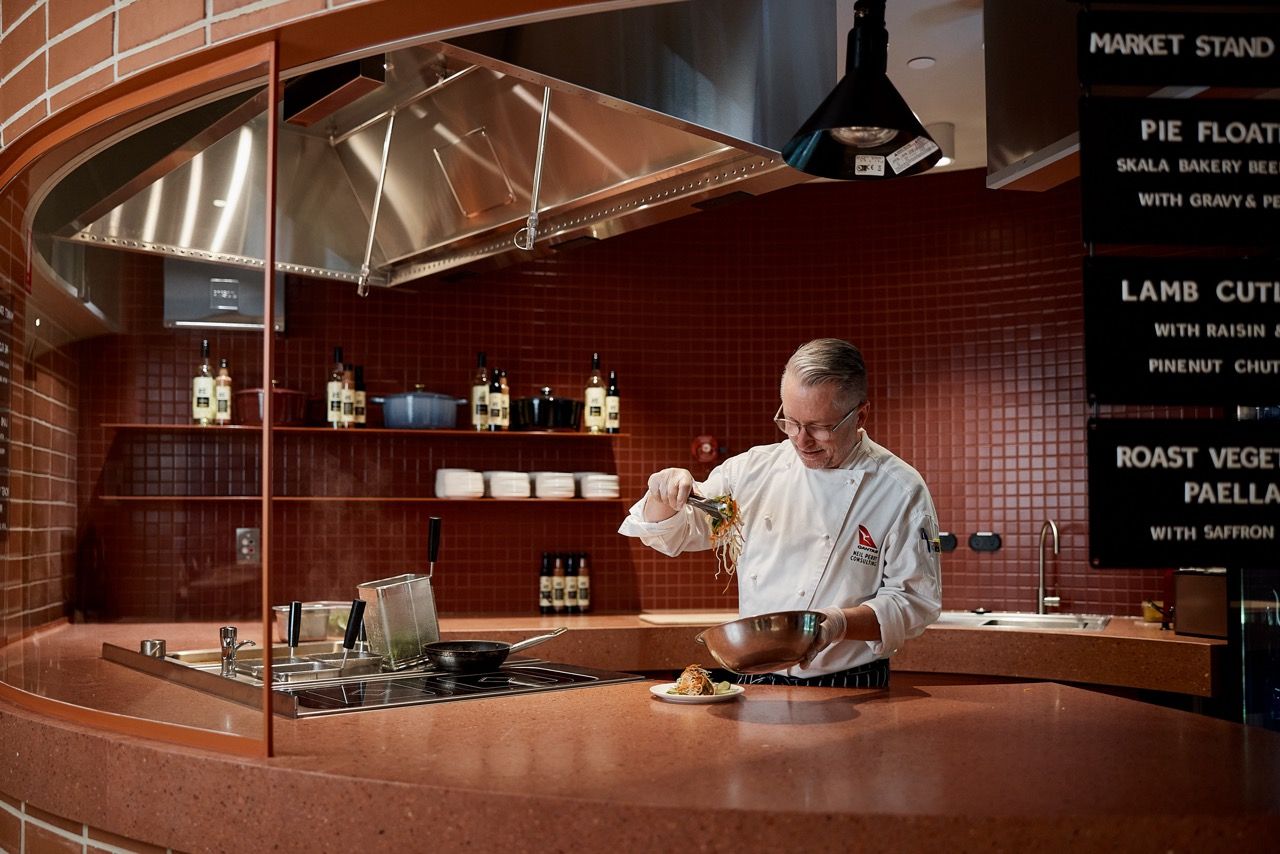 Qantas Business Lounge Adelaide food & beverage