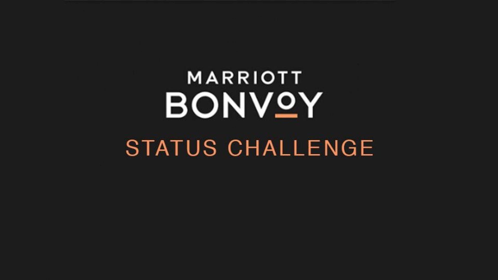 Marriott Bonvoy Status Challenge
