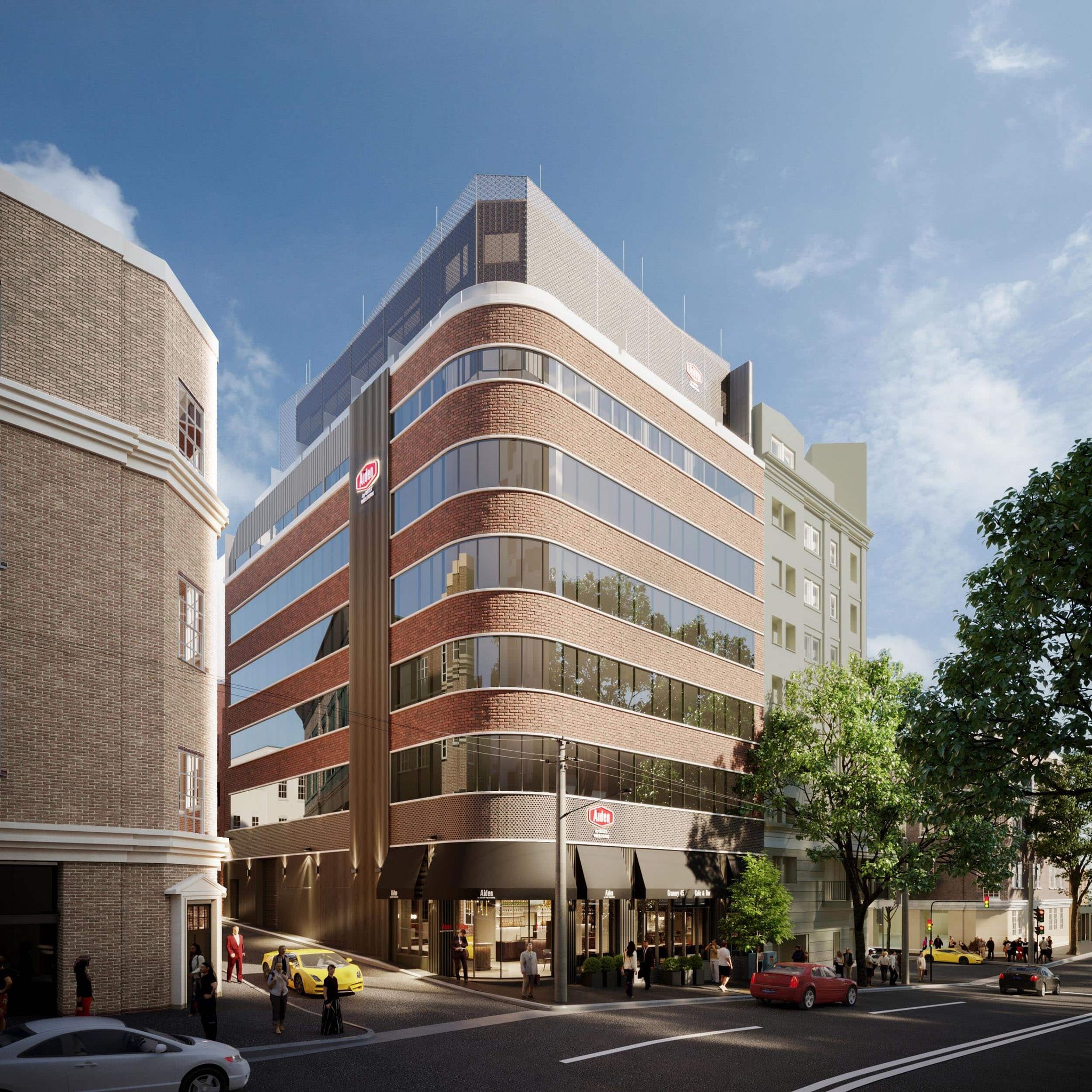 Artist's render of the Aiden Sydney Darling Harbour hotel exterior