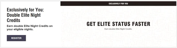 Marriott Bonvoy Double Elite Night Credits registration banner