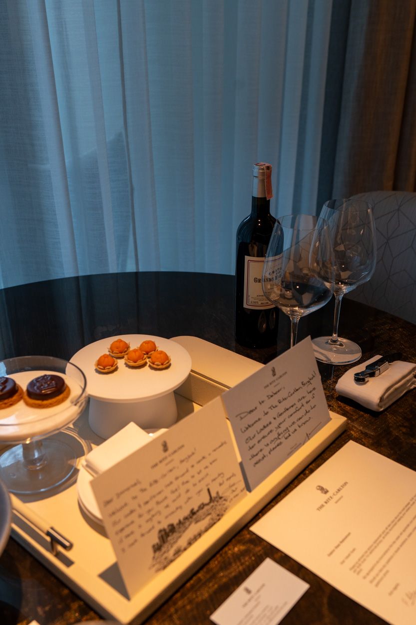 The Ritz Carlton Bangkok welcome amenity