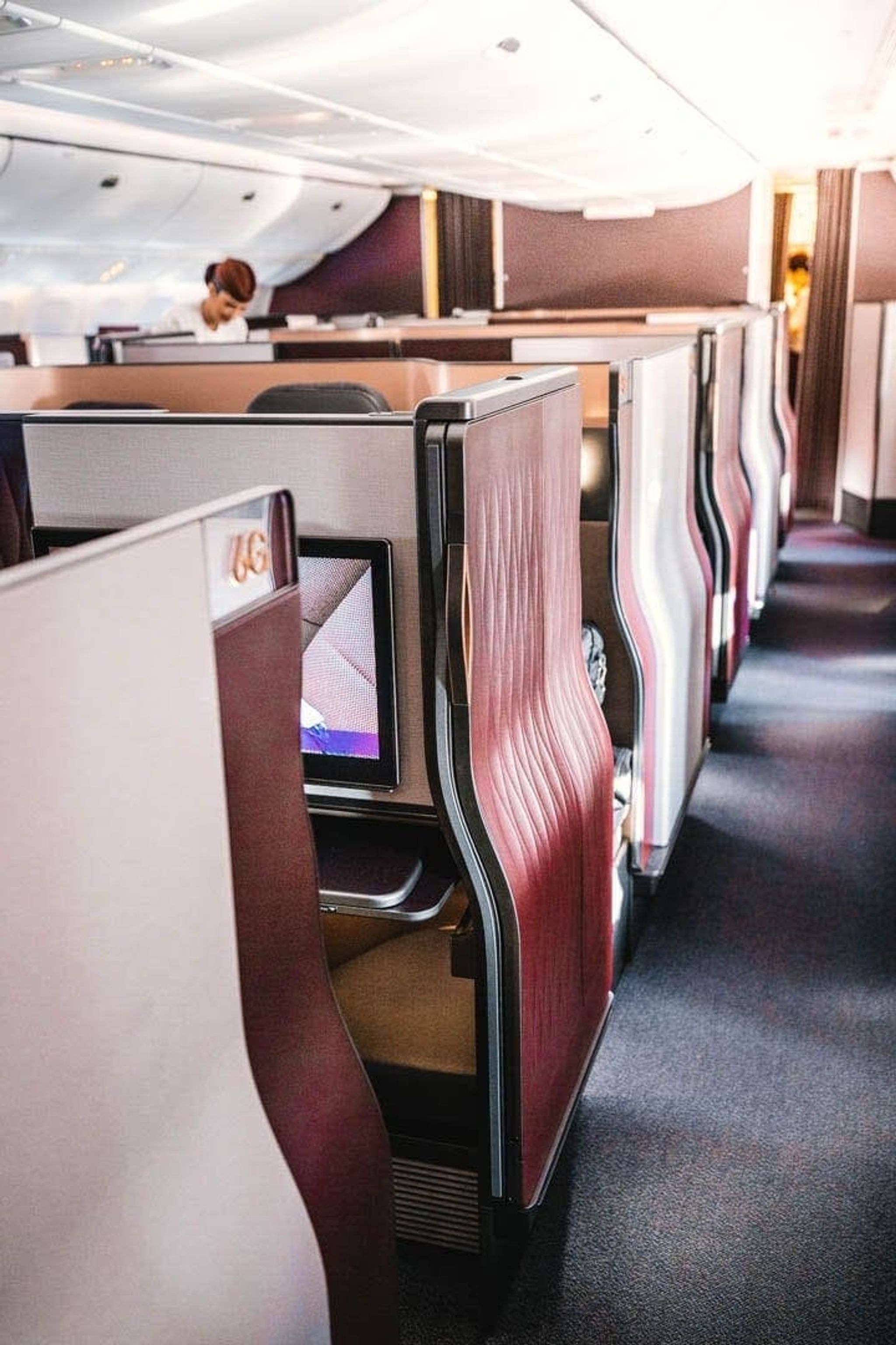 Qatar Airways Qsuite business class cabin