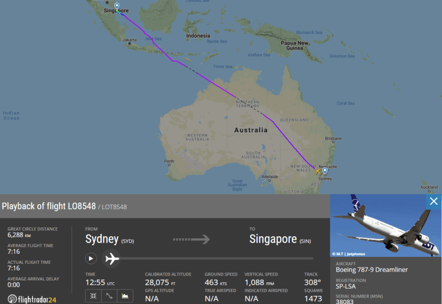 LOT Polish Airlines Sydney to Warsaw 