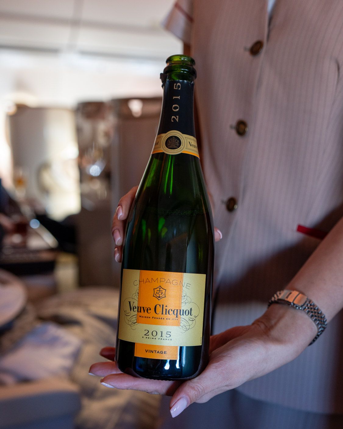 Veuve Clicquot onboard Emirates Business Class