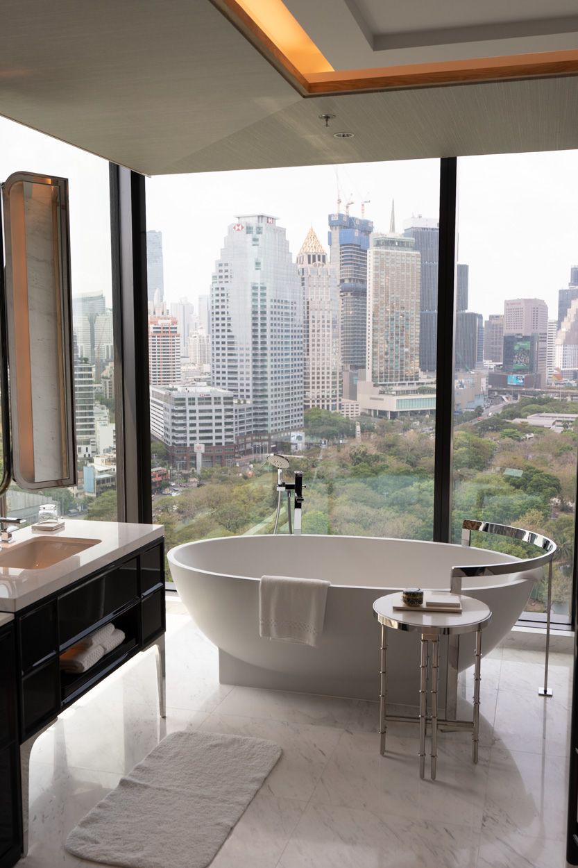 The Ritz Carlton Bangkok freestanding bath tub