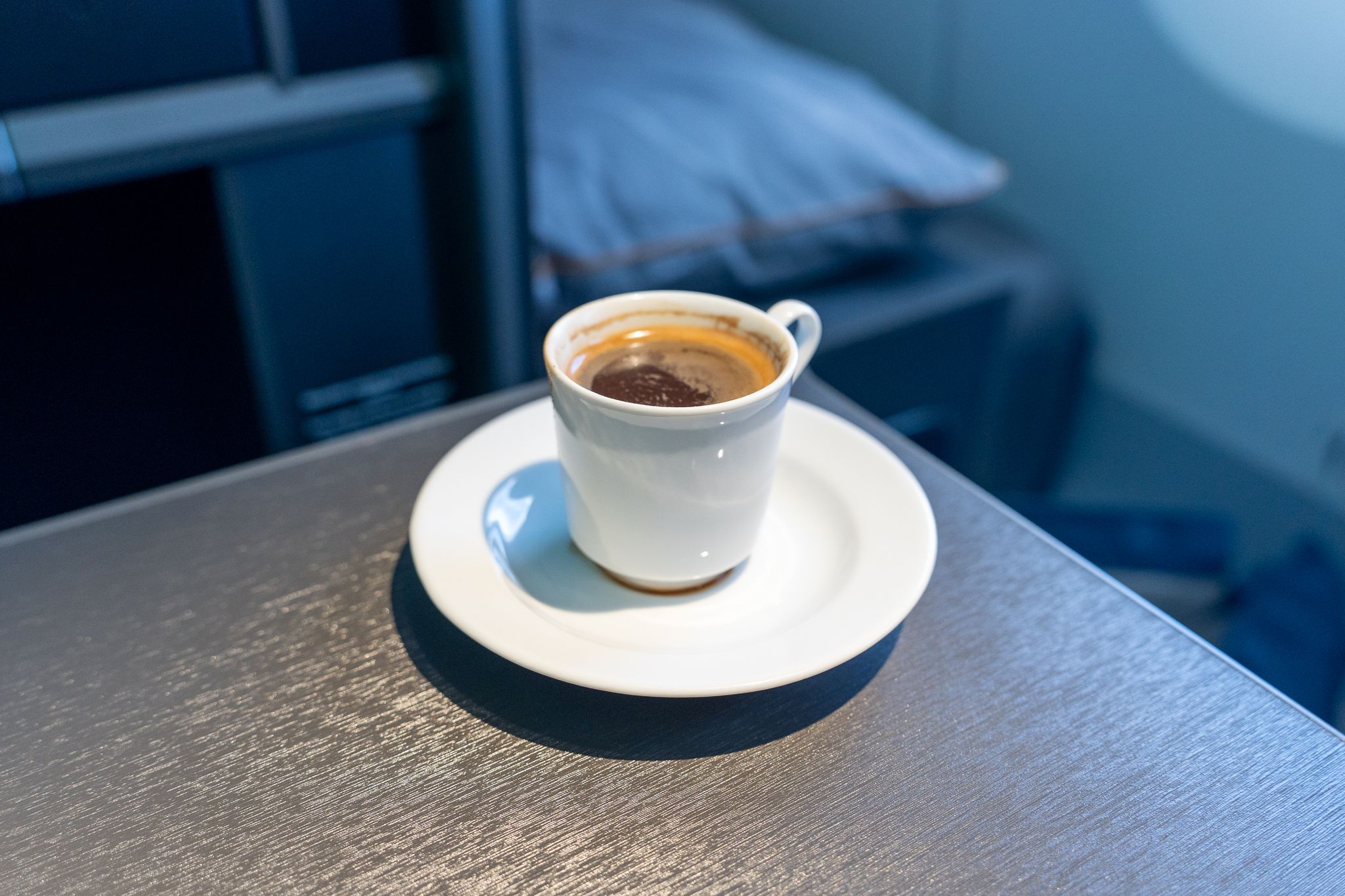 Turkish coffee served in Turkish Airlines A350 business class