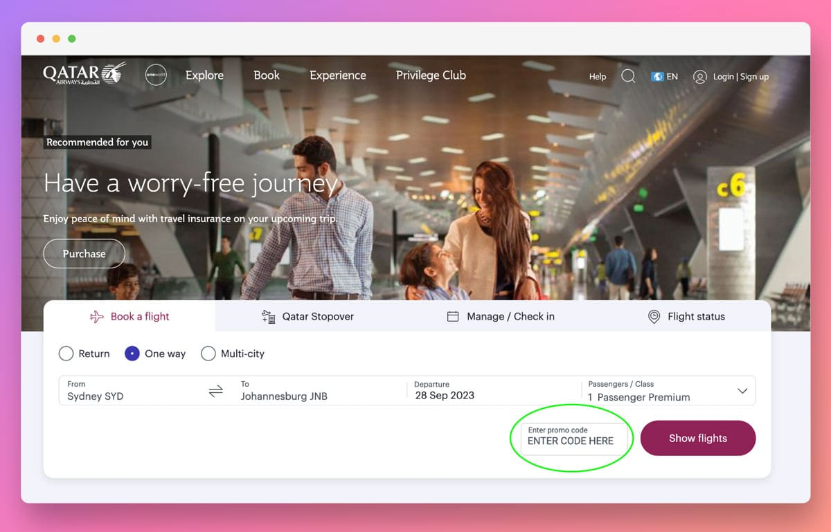 flight booking
