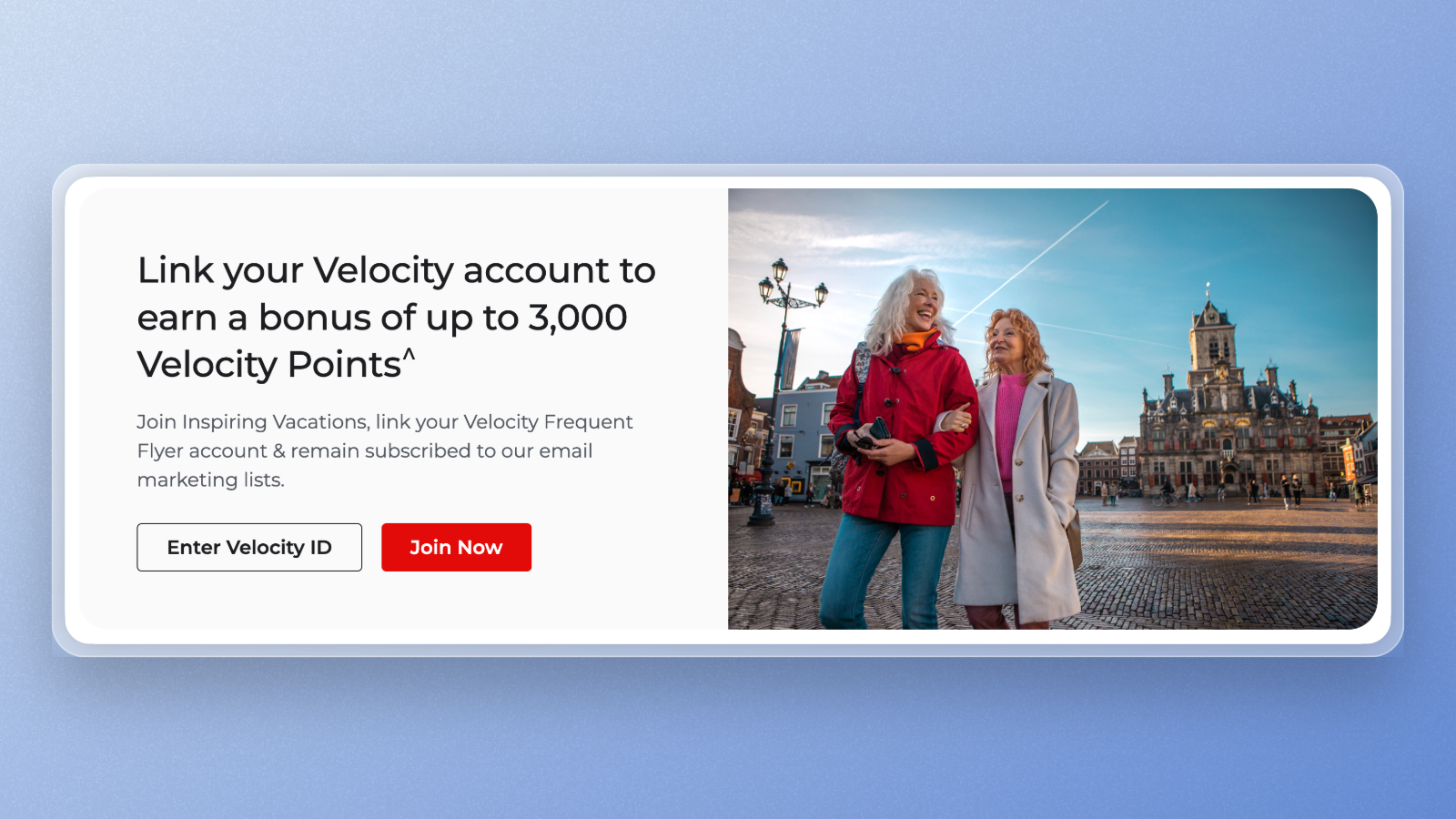Earn 3,000 Velocity Points with Inspiring Vacations