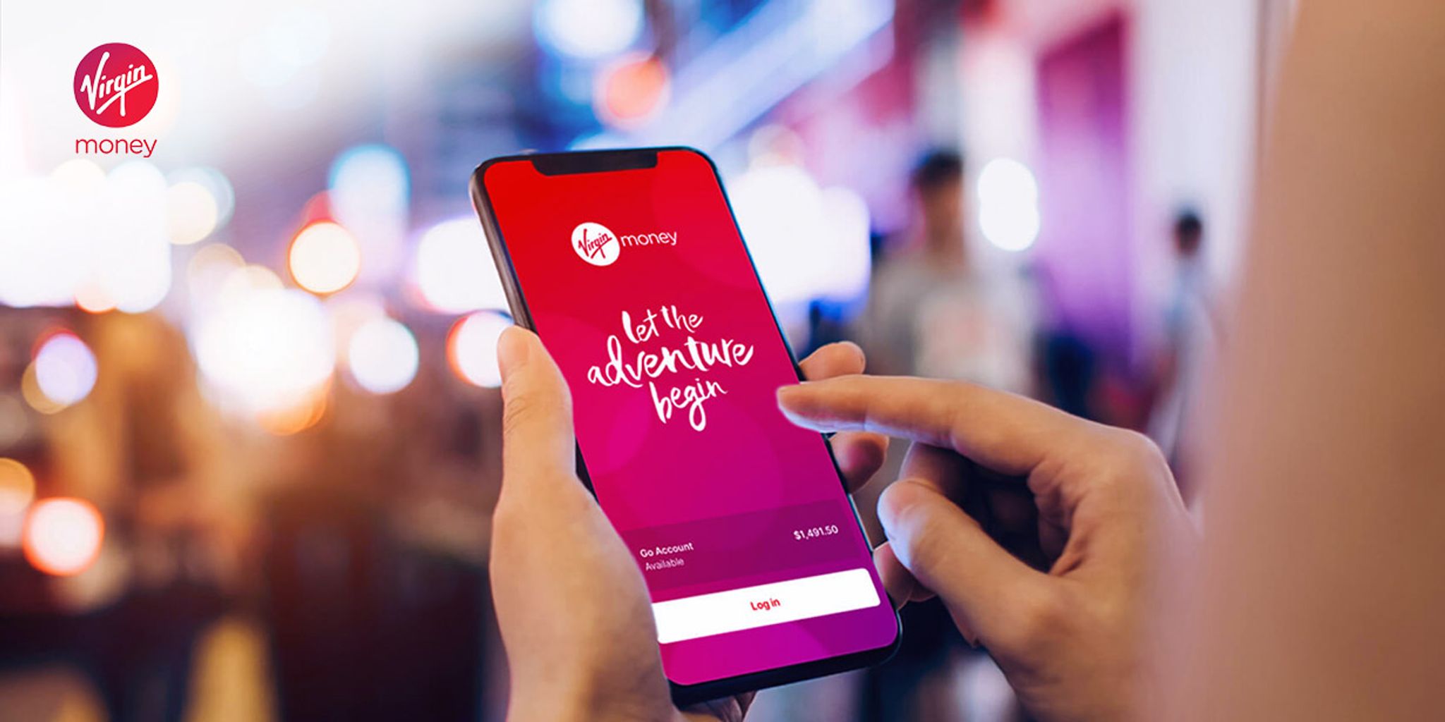 Virgin Money app on a smartphone