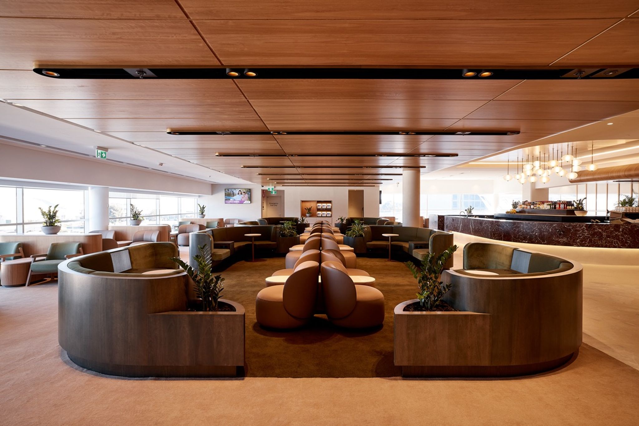 Qantas Business Lounge Adelaide seating options