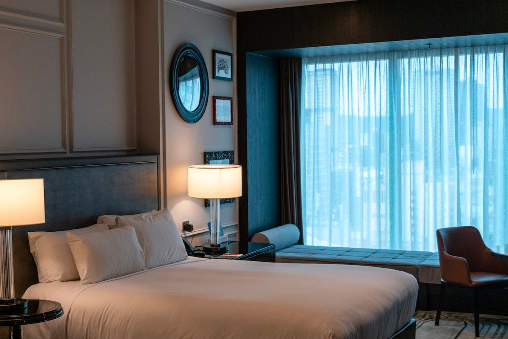 Luxury King room with a window lounge at Sofitel Adelaide
