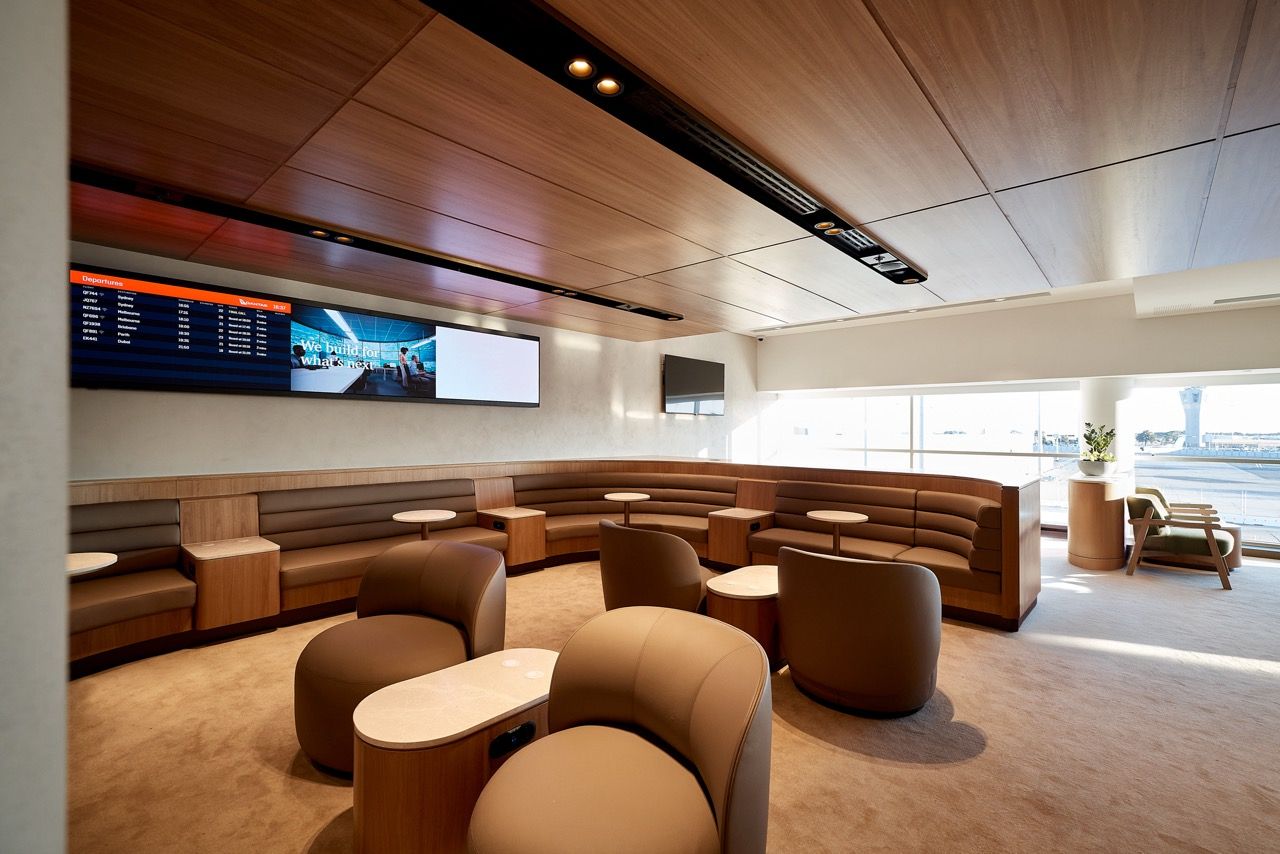 Qantas Business Lounge Adelaide seating options