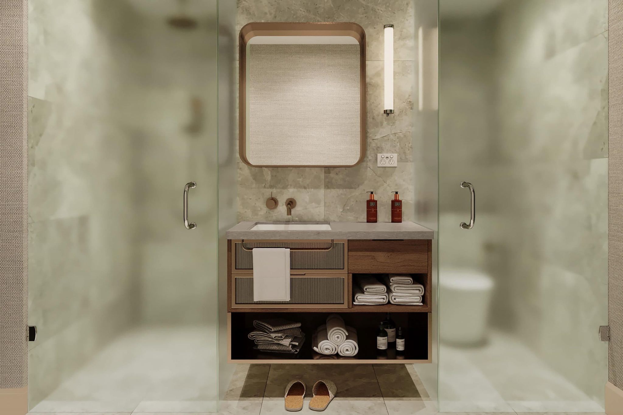 Nice interior and very clean Restroom