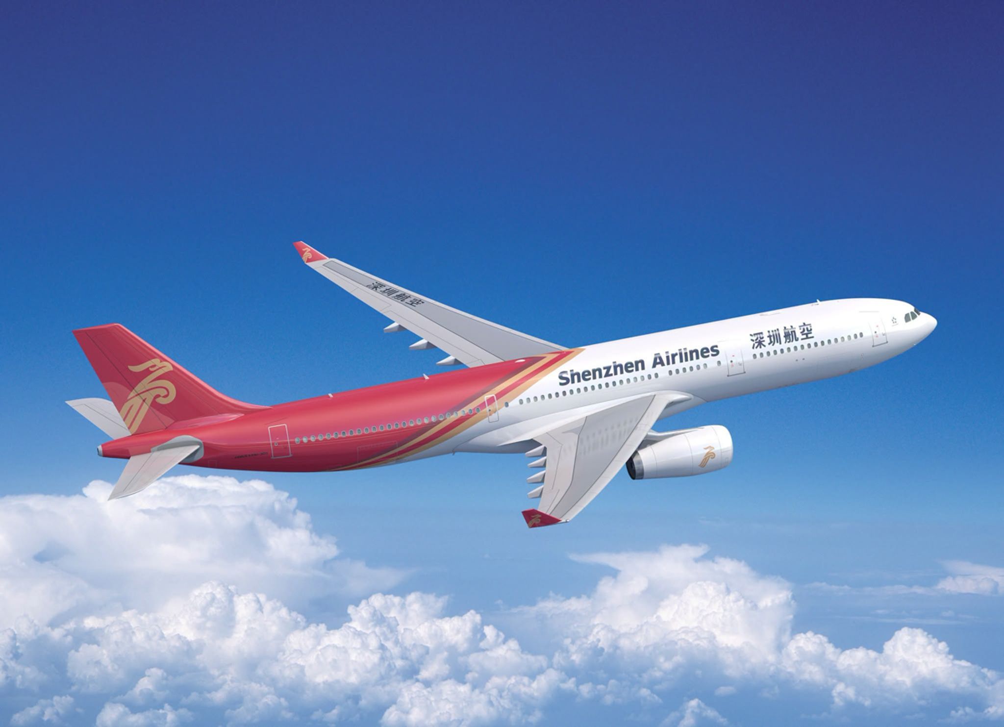 Shenzhen Airlines Airbus A330 in flight