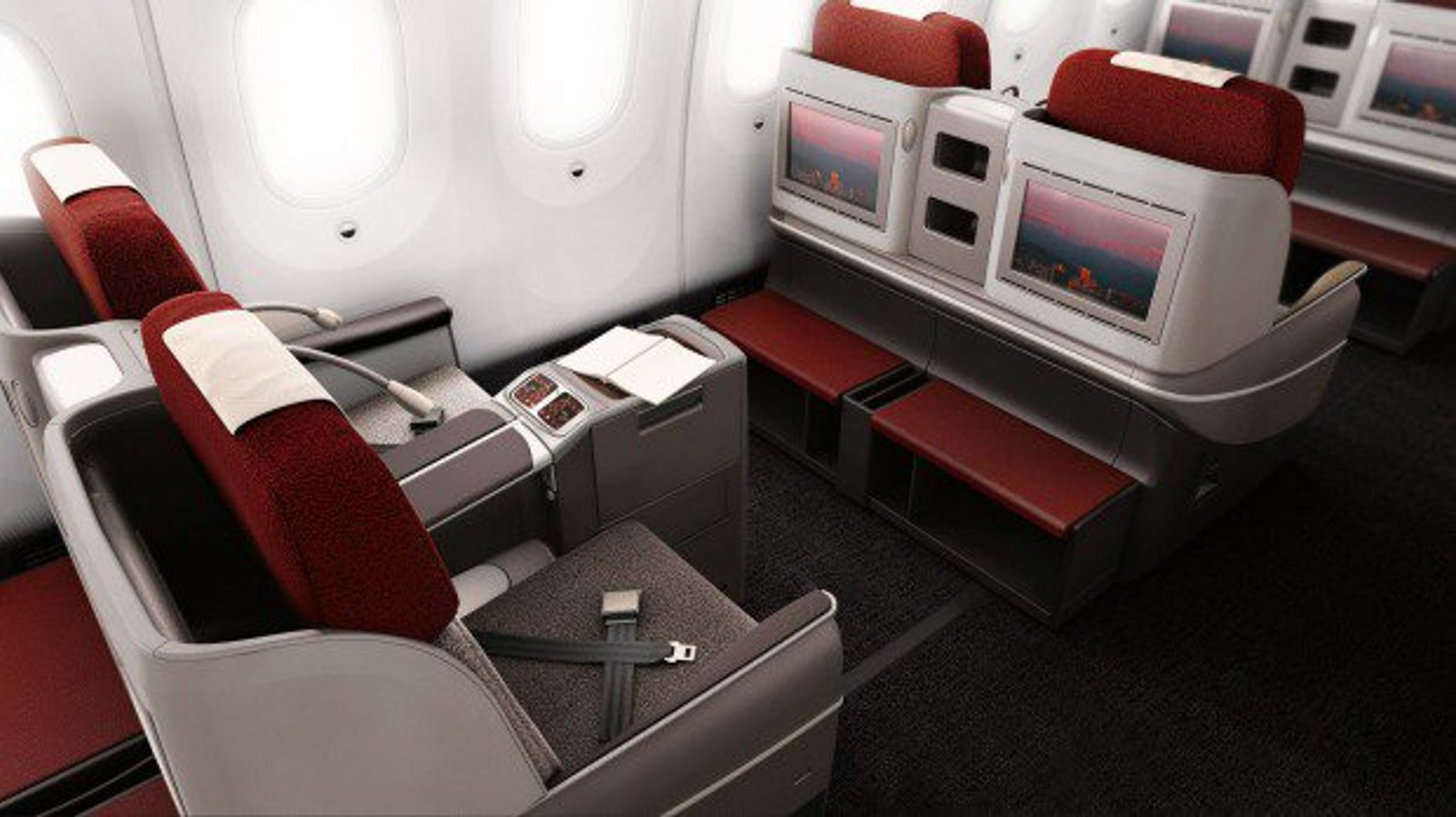 LATAM Boeing 787-9 business class seats in a 2-2-2 layout