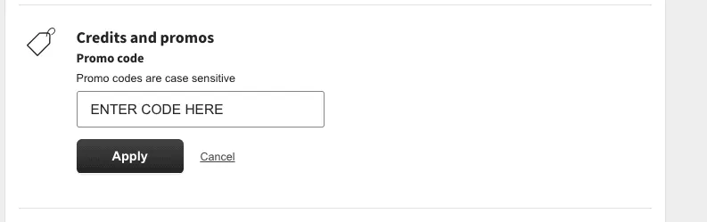 Coles Online promo code field at checkout