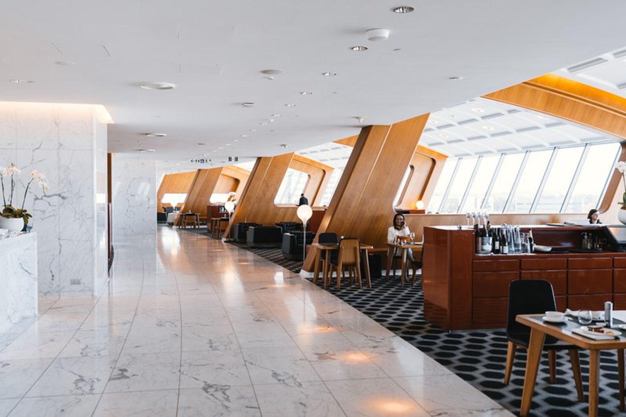 Qantas First Lounge menu